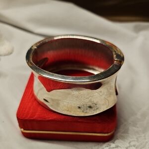 Elegant Silver Tone Cuff Bracelet